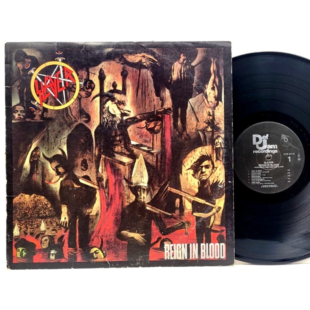 SLAYER - REIGN IN BLOOD - ROCK LP RECORD MASTERDISK DEF JAM 1986